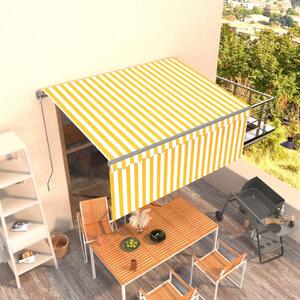 Maison Exclusive – Manuálna markíza, 3 x 2,5 m, žlto-biela, prúžkovaná