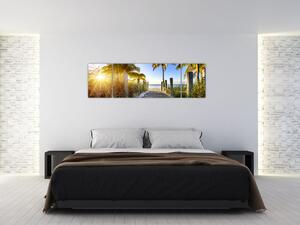 Moderný obraz do bytu - tropický raj (Obraz 170x50cm)