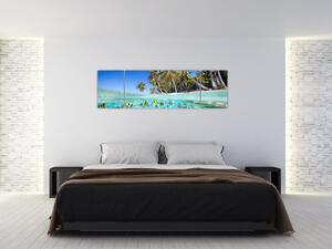Obraz tropického mora (Obraz 170x50cm)