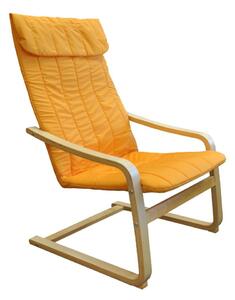 Relaxačné pohupovací kreslo z ohýbaného dreva ANAFI — masív buk, viac farieb Oranžová