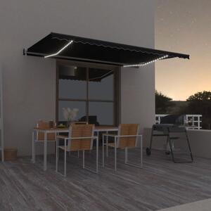Maison Exclusive – Elektrická markíza s LED osvetlením a senzorom, rozmery 5 x 3,5 m, farba antracit