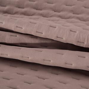 EUROFIRANY Jednofarebný prehoz na posteľ vyrobený technikou horúceho lisovania 220 cm x 240 cm púdrovo ružová 100 % polyester Rozmery textílií: 170 cm x 210 cm