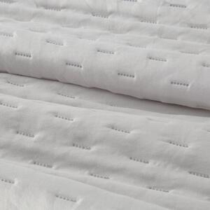 EUROFIRANY Jednofarebný prehoz vyrobený technológiou horúceho lisovania 220 cm x 240 cm biela 100 % polyester Rozmery textílií: 170 cm x 210 cm