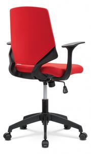 Kancelárska stolička na kolieskach BELA — červená, podrúčky