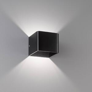 LED nástenné svietidlo Dan, čierne eloxované