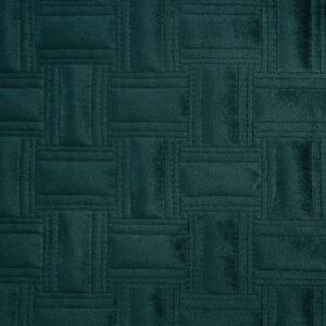 EUROFIRANY Zamatový prehoz, šitý niťou 220 cm x 240 cm tmavo tyrkysová 100 % polyester Rozmery textílií: 170 cm x 210 cm