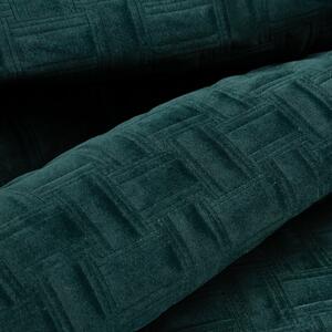 EUROFIRANY Zamatový prehoz, šitý niťou 220 cm x 240 cm tmavo tyrkysová 100 % polyester Rozmery textílií: 170 cm x 210 cm