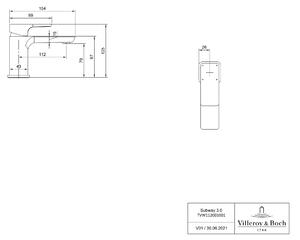 Villeroy & Boch Subway 3.0 umývadlová batéria stojanková chrómová TVW11200100161