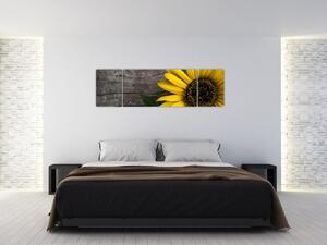 Obraz slnečnice na stole (Obraz 170x50cm)