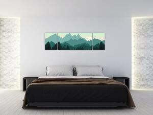 Obraz do obývačky - hory (Obraz 170x50cm)