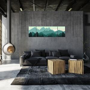 Obraz do obývačky - hory (Obraz 170x50cm)