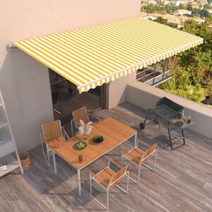 Maison Exclusive – Manuálna markíza, 6 x 3,5 m, prúžkovaná (žltá a biela)