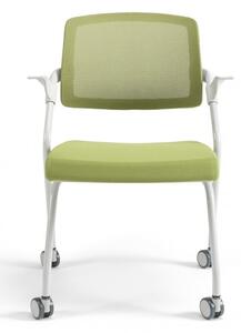 Konferenčná stolička na kolieskach Bestuhl U20 WHITE — viac farieb, stohovateľná Sivá