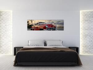 Obraz červeného auta (Obraz 170x50cm)