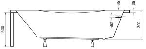 Besco Aria Plus obdĺžniková vaňa 150x70 cm biela #WAA-150-PU