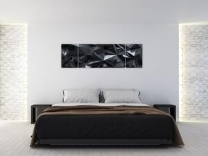 Čiernobiely obraz - abstrakcie (Obraz 170x50cm)