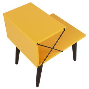 Nočný stolík CROSS žltá