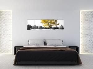 Obraz žltého stromu v prírode (Obraz 170x50cm)