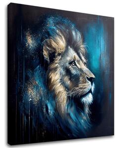 Dekoratívna maľba na plátne - PREMIUM ART - Lion's Strength and Grace - 60x60 cm