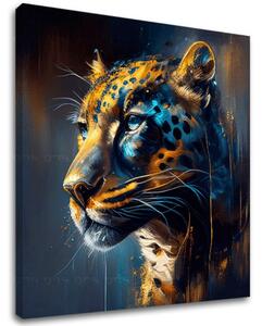 Dekoratívna maľba na plátne - PREMIUM ART - Jaguar's Grace in the Wild - 80x80 cm