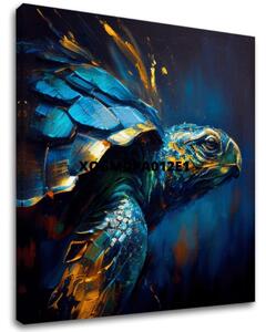 Dekoratívna maľba na plátne - PREMIUM ART - Green Turtle Odyssey - 60x60 cm