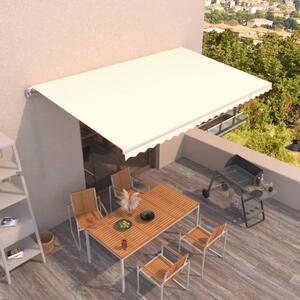 Maison Exclusive – Manuálna markíza, 5 x 3 m, krémová farba, 100% polyester