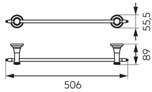 FDesign Lacrima tyč antická hnedá FD6-LRA-03-66