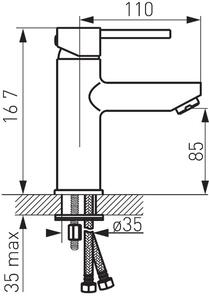 FDesign Flusso umývadlová batéria stojanková chrómová FD1-FLS-2-11