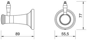 FDesign Lacrima vešiak na uterák antická hnedá FD6-LRA-07-66