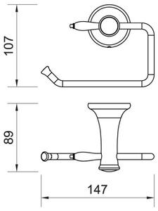 FDesign Lacrima držiak na toaletný papier FD6-LRA-09-66