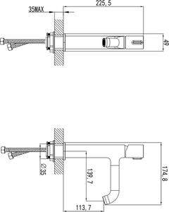 FDesign Meandro umývadlová batéria stojanková chrómová FD1-MDR-2-11