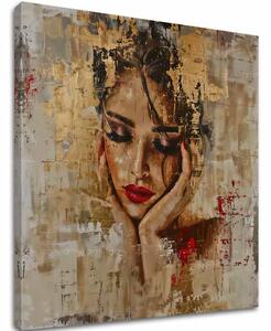 Elegantný obraz ženy Pôvabná múza - 60x60 cm