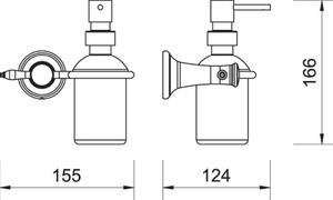 FDesign Lacrima dávkovač mydla 125 ml chrómová FD6-LRA-16-11