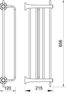 FDesign Lacrima rohová polica 65.6 cm FD6-LRA-66-66