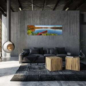 Obraz - loď na jazeru (Obraz 170x50cm)