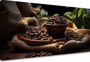 Kávové obrazy do kuchyne Ranná Arabica - 40x80 cm