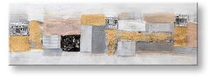 Maľovaný obraz na stenu ABSTRAKT 120x40 cm - 120×40 cm / Premium 4 cm