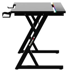 Herný stôl HERO 2.4 RGB s LED osvetlením čierny