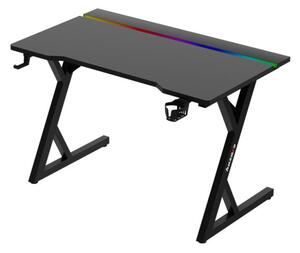 Herný stôl HERO 2.4 RGB s LED osvetlením čierny