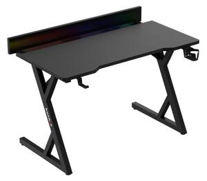 Herný stôl HERO 2.4 RGB s LED osvetlením čierny