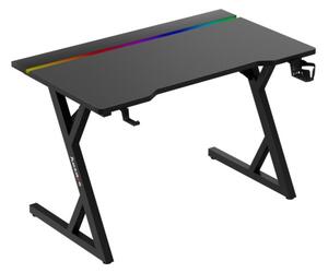 Herný stôl HERO 2.4 RGB s LED osvetlením čierny