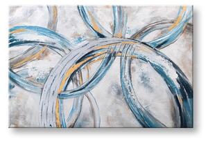 Maľovaný obraz na stenu ABSTRAKT 120x80 cm - 120×80 cm / Klasický 2 cm