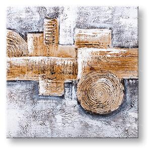 Maľovaný obraz na stenu ABSTRAKT 50x50 cm - 50×50 cm / Premium 4 cm