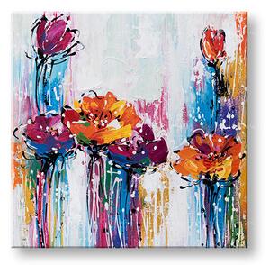 Maľovaný obraz na stenu ABSTRAKT 60x60 cm - 60×60 cm / Premium 4 cm