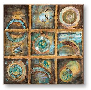 Maľovaný obraz na stenu ABSTRAKT 70x70 cm - 70×70 cm / Premium 4 cm