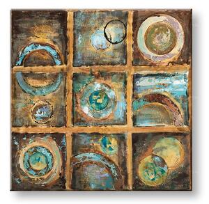 Maľovaný obraz na stenu ABSTRAKT 70x70 cm - 70×70 cm / Premium 4 cm
