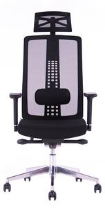 Kancelárska ergonomická stolička Sego SPIRIT — čierna, nosnosť 130 kg