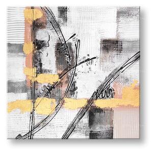 Maľovaný obraz na stenu ABSTRAKT 60x60 cm - 60×60 cm / Klasický 2 cm