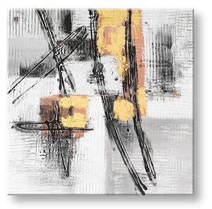 Maľovaný obraz na stenu ABSTRAKT 60x60 cm - 60×60 cm / Klasický 2 cm