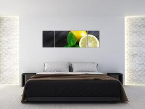 Obraz citrónu na stole (Obraz 170x50cm)